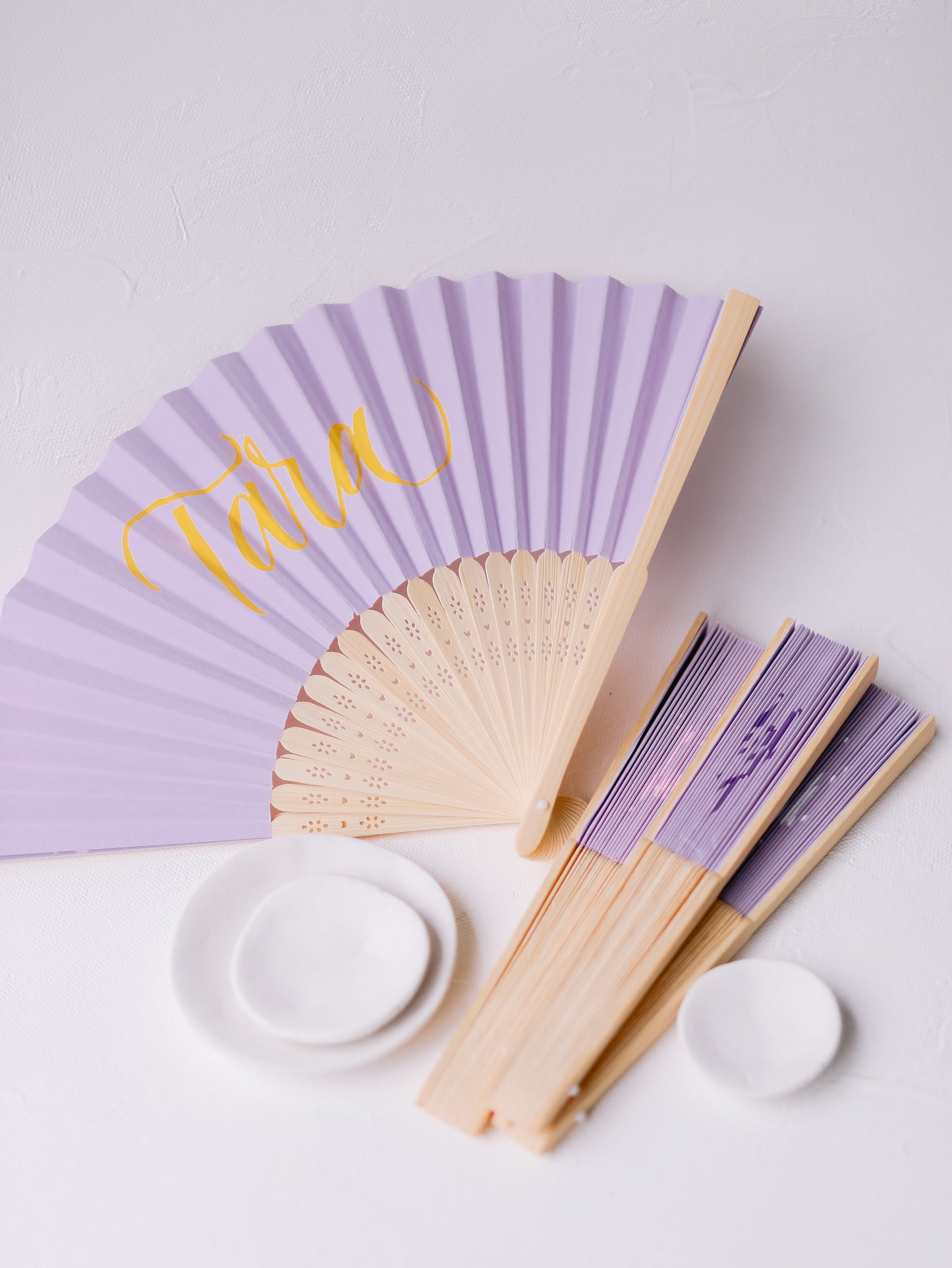 PERSONALISED PAPER FANS | LILAC