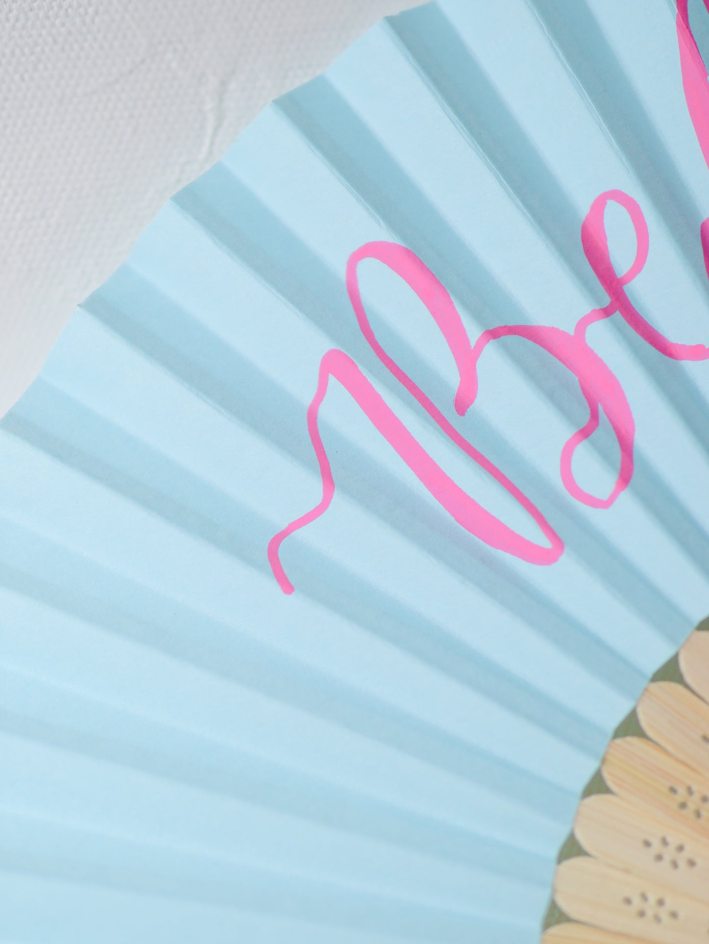 PERSONALISED PAPER FANS | LIGHT BLUE