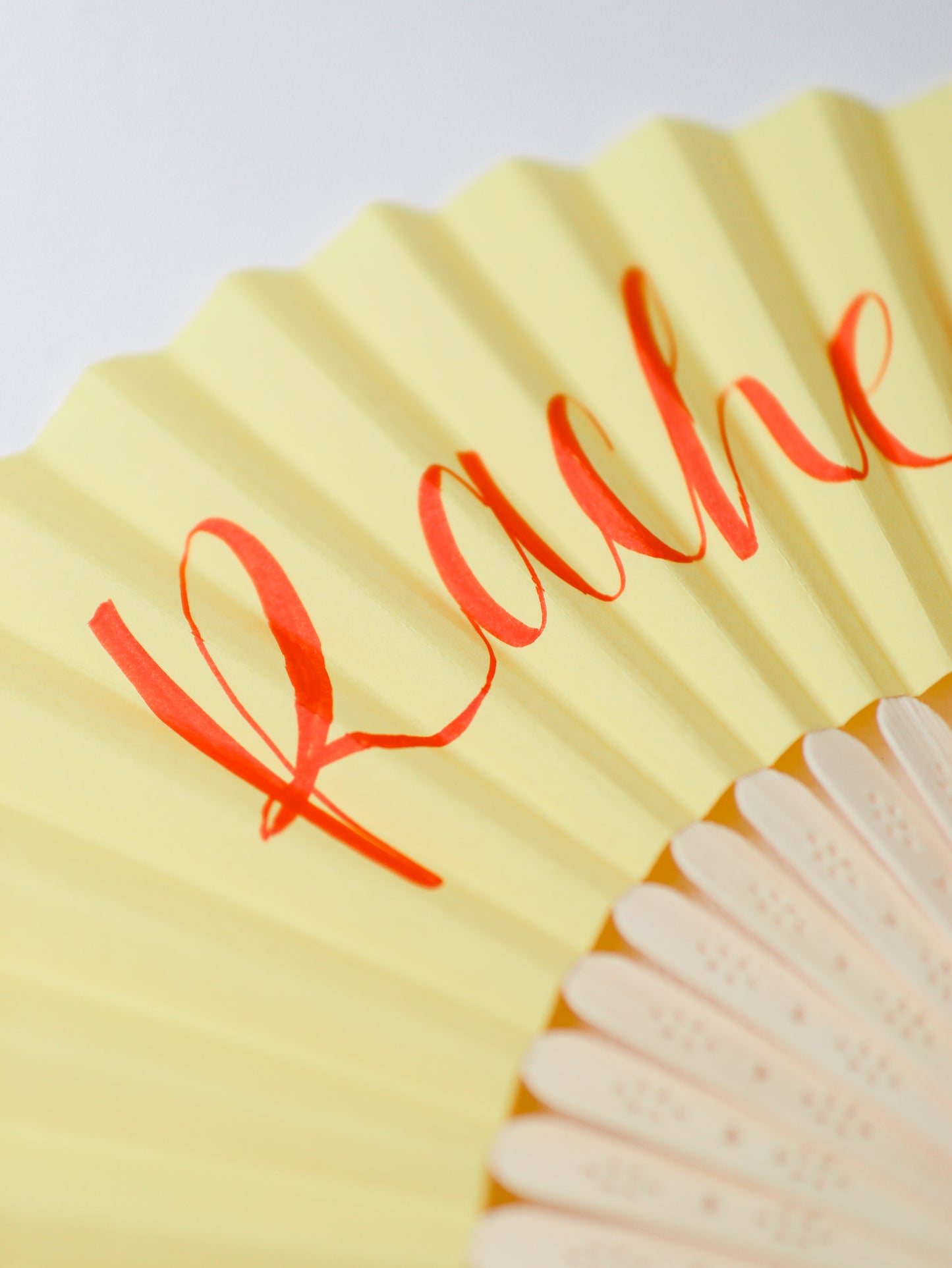 PERSONALISED PAPER FANS | YELLOW