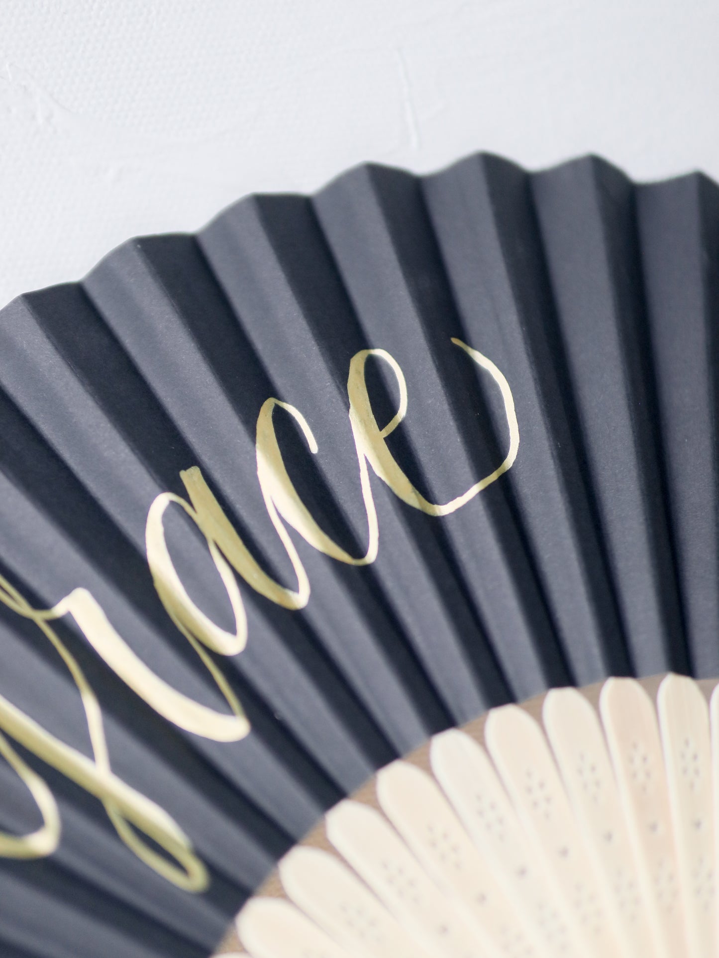 PERSONALISED PAPER FANS | BLACK