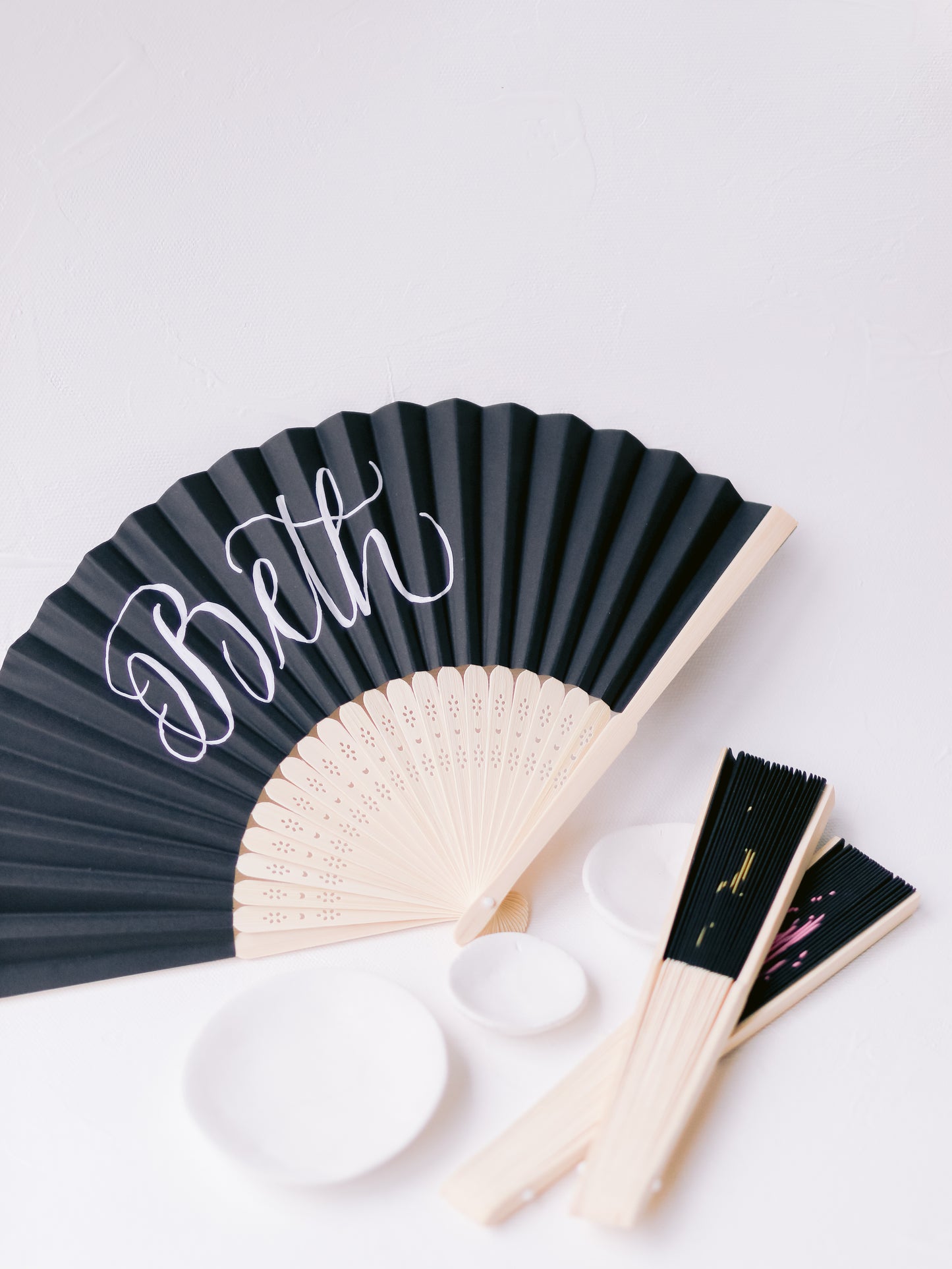 PERSONALISED PAPER FANS | BLACK