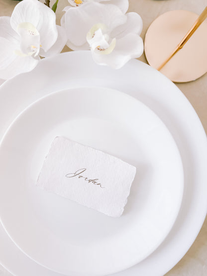 HANDMADE PAPER PLACE CARDS