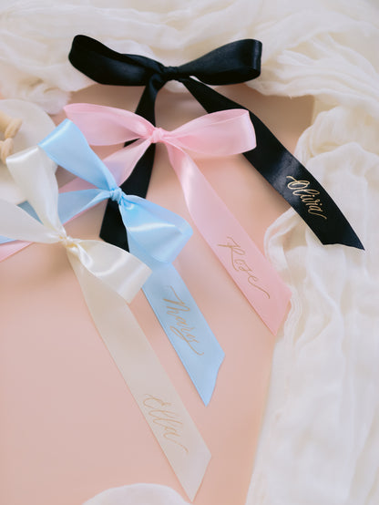 PERSONALISED RIBBON BOW PLACE CARDS