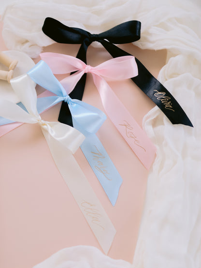 PERSONALISED RIBBON BOW PLACE CARDS