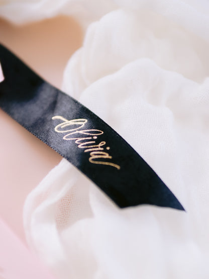 PERSONALISED RIBBON BOW PLACE CARDS